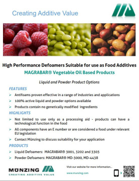 High Performance Defoamers for use as Food Additives