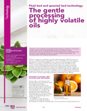 The Gentle Processing of Highly Volatile Oils by Fluid Bed and Spouted Bed Technology