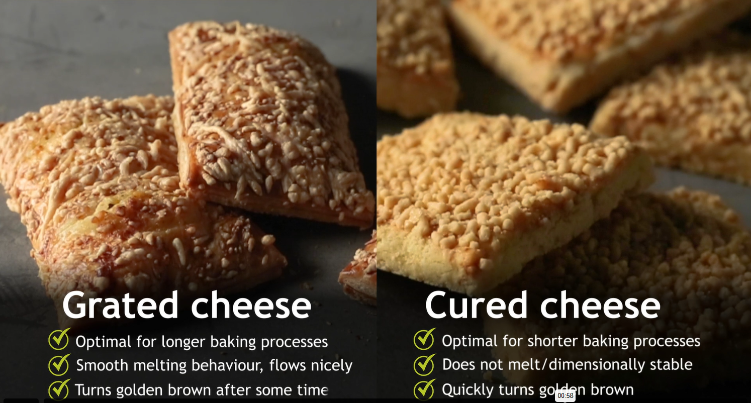 Dried cheese or conventional cheese in the baking proces - what is the right choice?