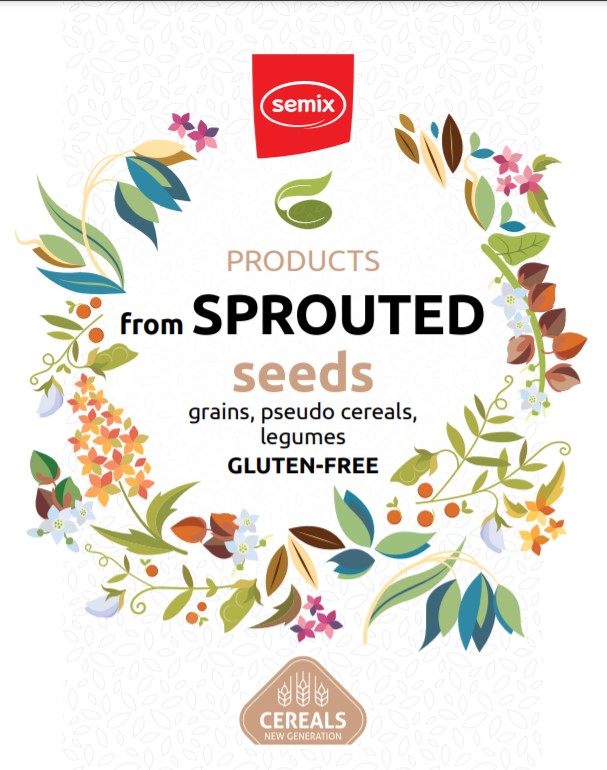 Products from SPROUTED seeds grains, pseudo cereals, legumes - gluten free