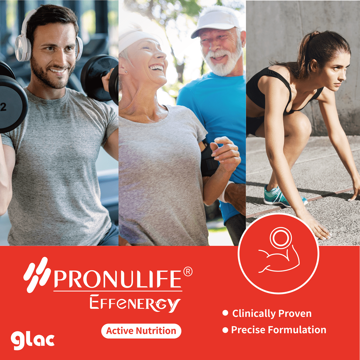 Probiotics Powder -PRONULIFE® Effenergy- Clinically proven Probiotic blend for Sports Performance Strengthening