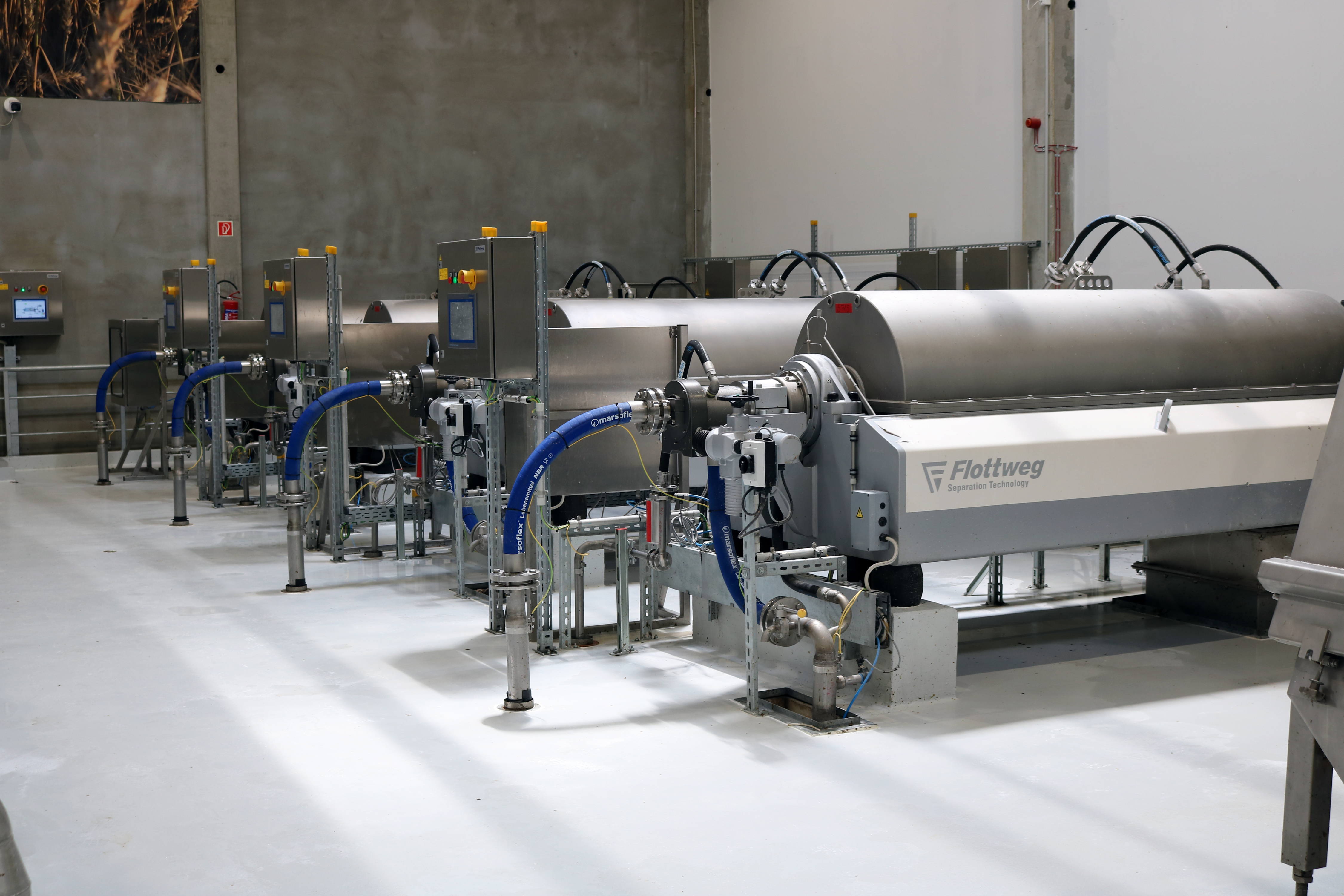 Flottweg industrial centrifuges for wheat starch production at Viresol