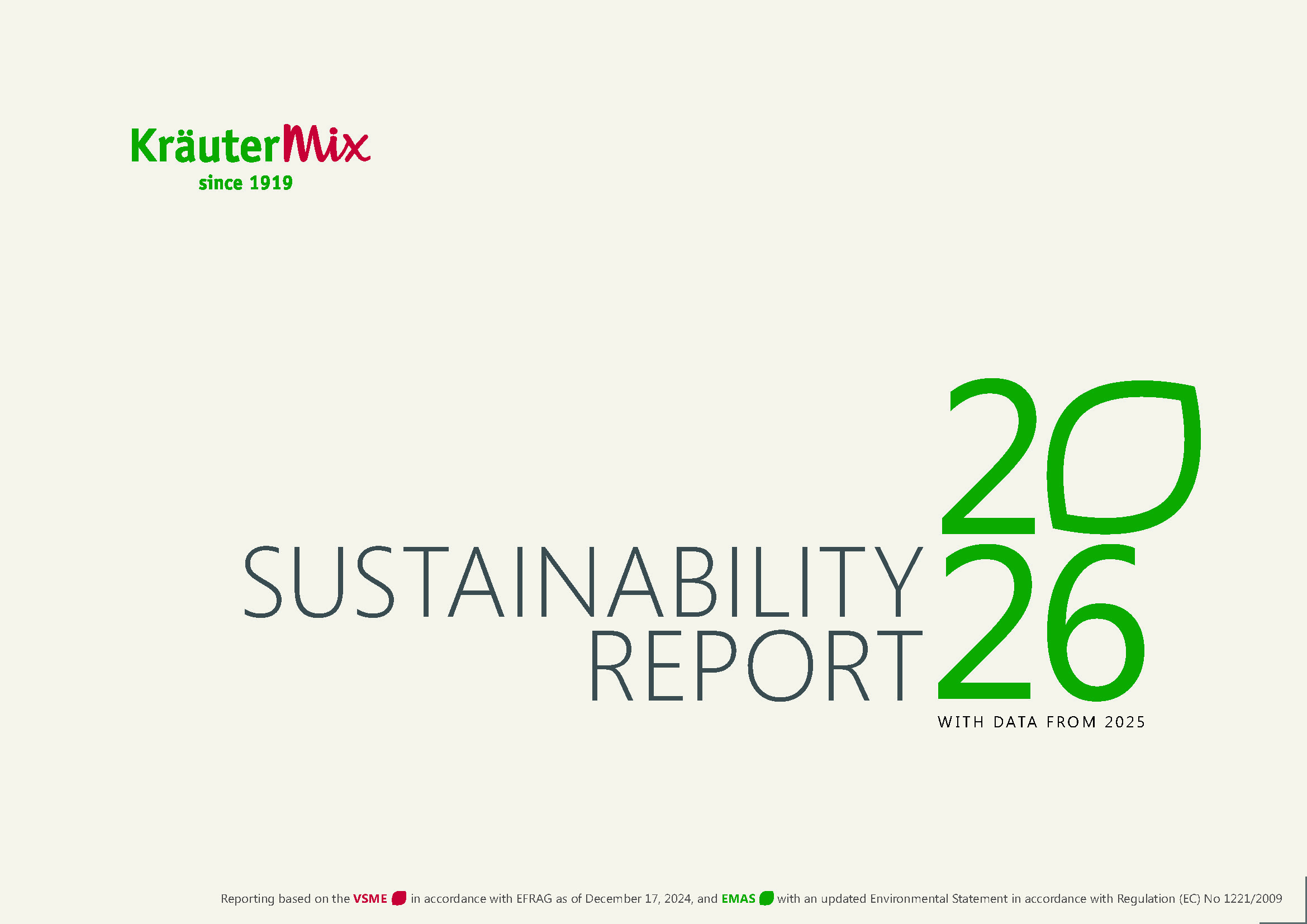 Kräuter Mix - Sustainability Report 2026