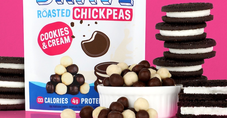 Snacking brand Brave launches cookies and cream chickpea bites
