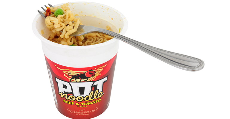 Unilever reduces plastic in Pot Noodle packaging