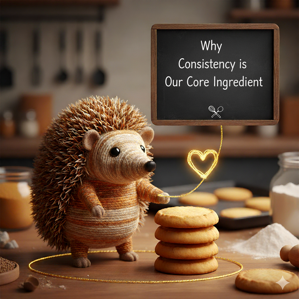 The Hedgehog Promise: Why Consistency is Our Core Ingredient