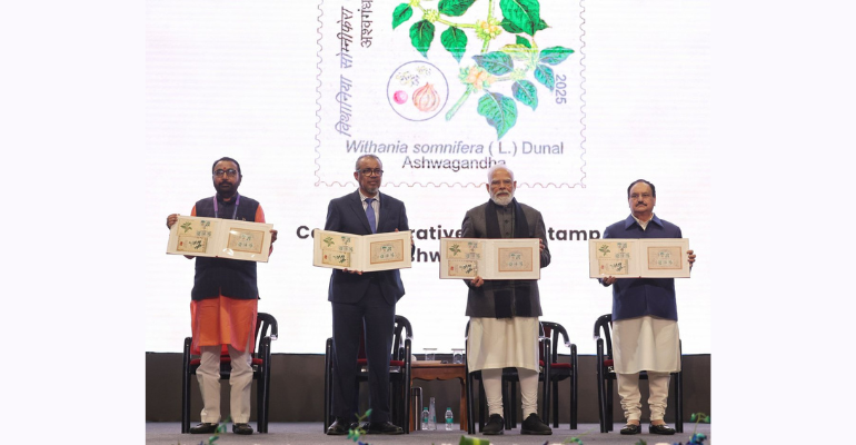 India Honours Ashwagandha with Commemorative  Postal Stamp at WHO Global Summit