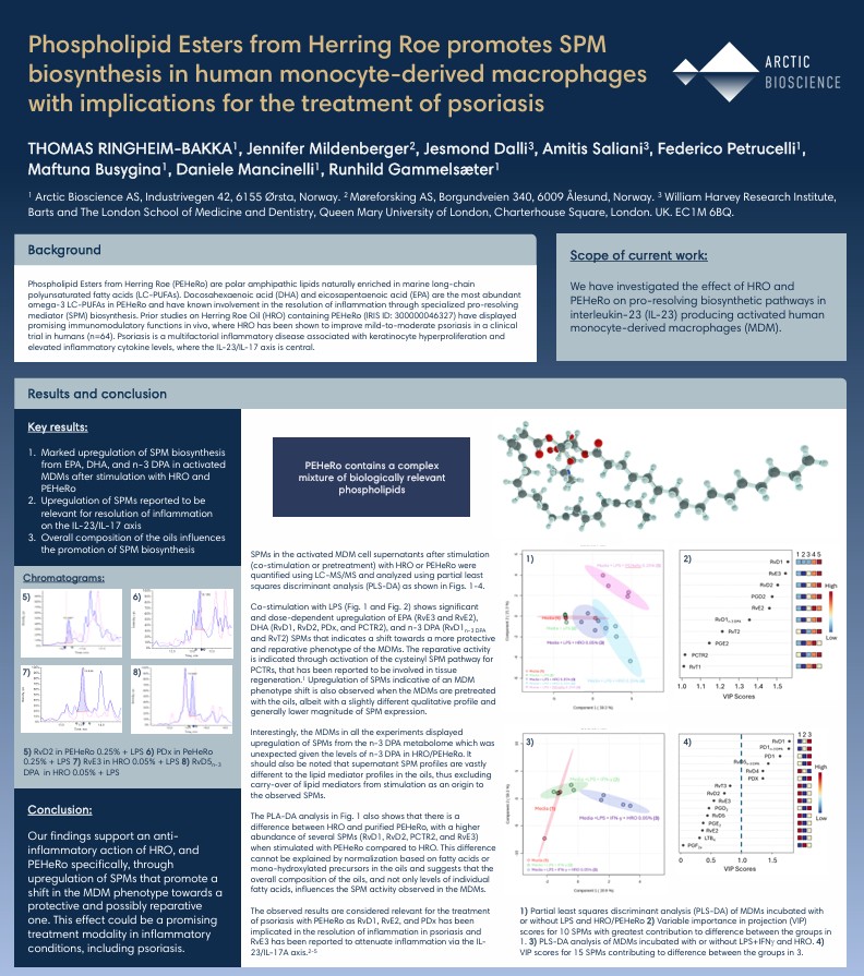 Phospholipids from herring roe oil promote biosynthesis