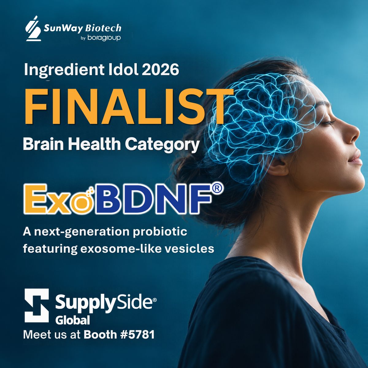 ExoBDNF® has been selected as a finalist in the Brain Health category of Ingredient Idol 2026!