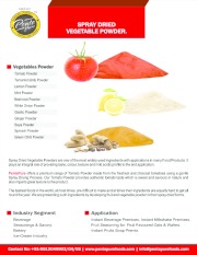SPRAY DRIED VEGETABLES AND FRUIT POWDER