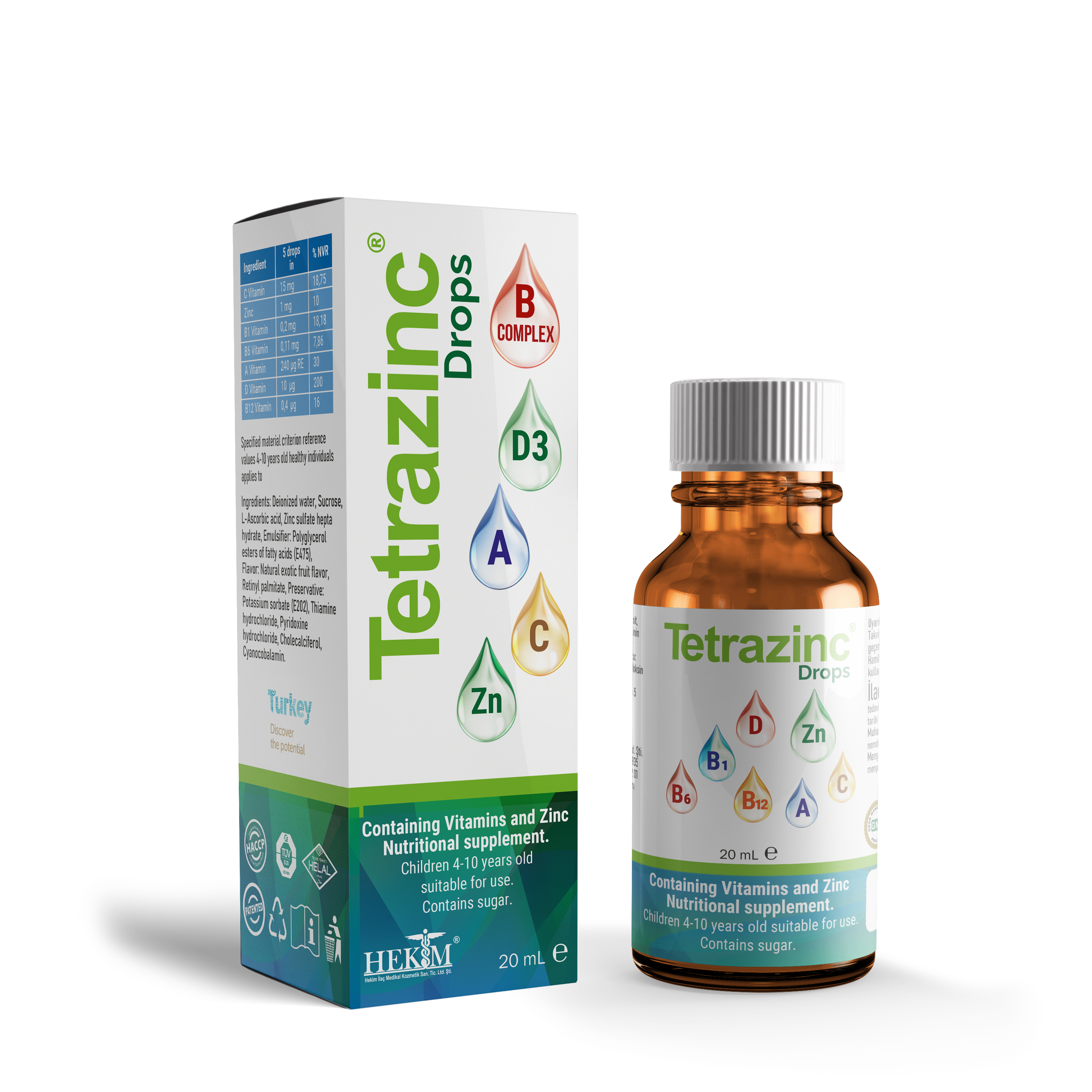 Tetrazinc Vitamin B Complex Drop