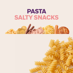 HIGH PROTEIN SALTY SNACKS AND PASTA