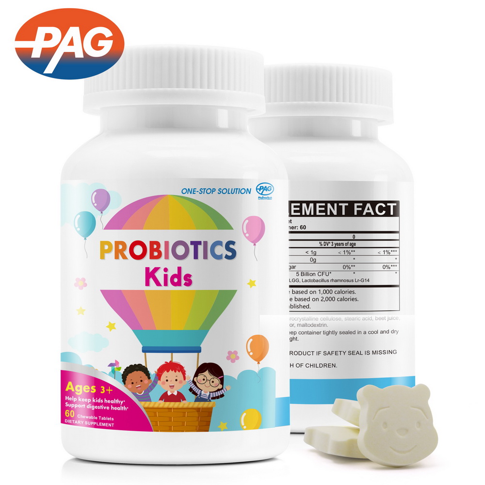 Lactobacillus Rhamnosus Support Digestive Health Ages3+ Oral Probiotics  Kids Probiotic Chewable Tablet, Pharmatech Asia Group Ltd