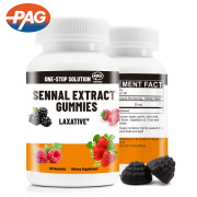 Dietary Weight Loss Slimming Overnight Laxative Support Stomach Aches Chewable Vitamin Supplements Senna Leaf Extract Gummy