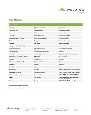WELDING FOOD - product List
