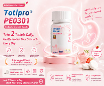 Postbiotics-Totipro® PE0301 Postbiotics series-stomach discomfort × Protect gastric mucosa × Support healthy digestion
