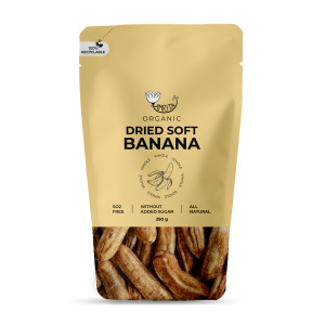 Organic Dried Soft Banana whole