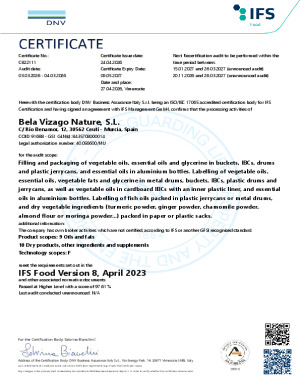 IFS FOOD CERTIFICATE