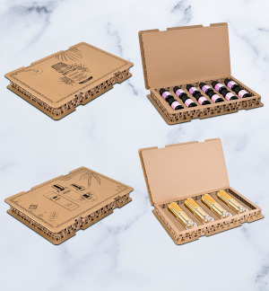 FSC protective delivery packaging box for bottle