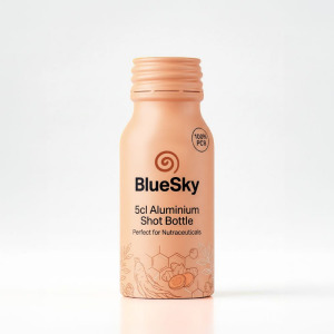 Aluminium Shot Bottles – 100% PCR, Mono-Material & Tamper-Evident from BlueSky