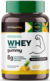 WHEY PROTEIN GUMMY 8G OF PROTEIN PER SERVING supports muscle building