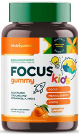 FOCUS KIDS GUMMY ZINC, CHOLINE, VITAMIN B6, A, E focus - memory - mental energy