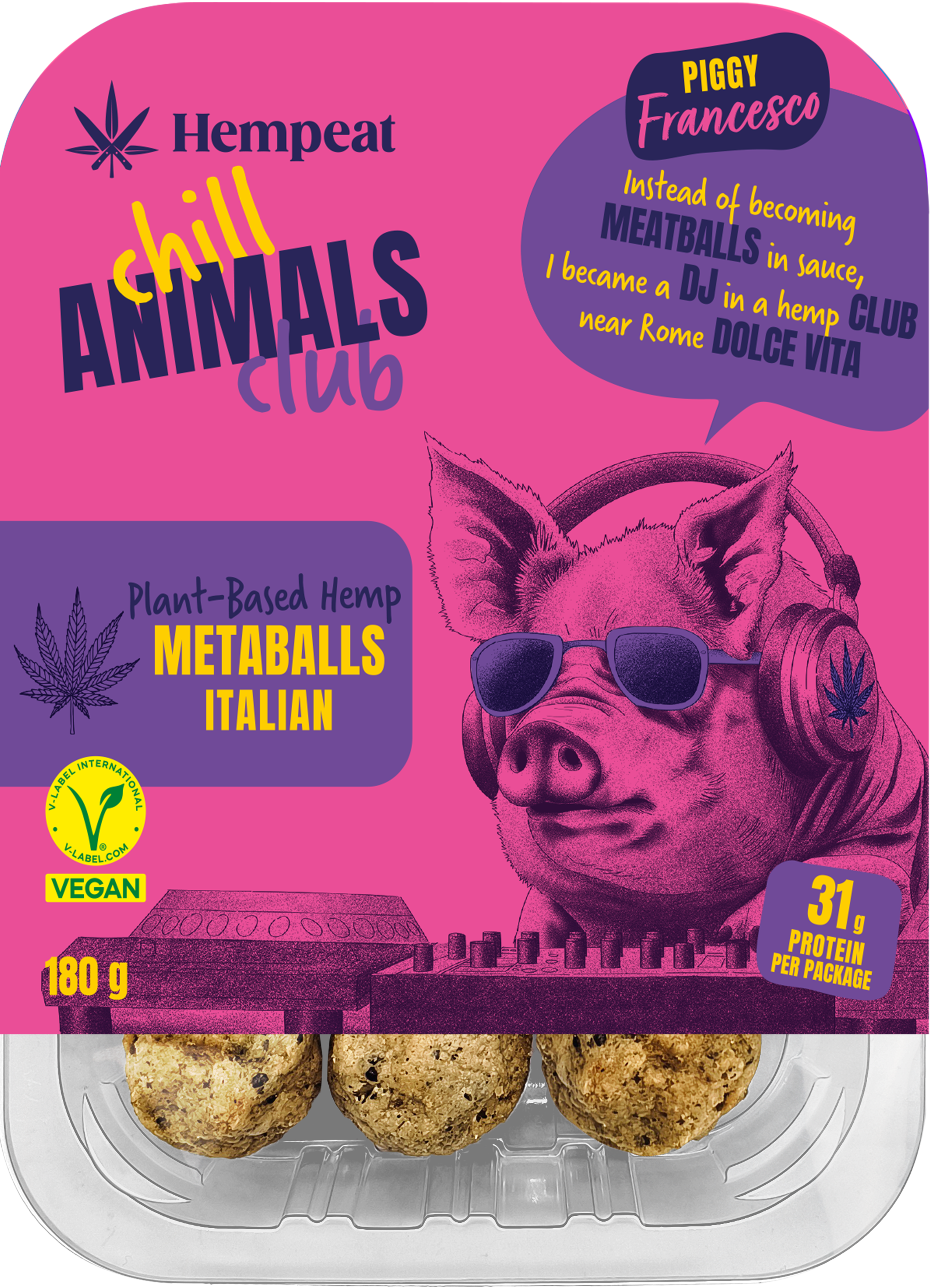 Italian Plant-Based Meatballs with Hemp
