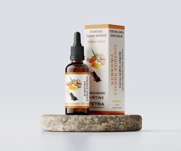 Tetra extract of Curcuma longa (Turmeric) and tetra extract of Piper nigrum(black pepper) in MCT oil