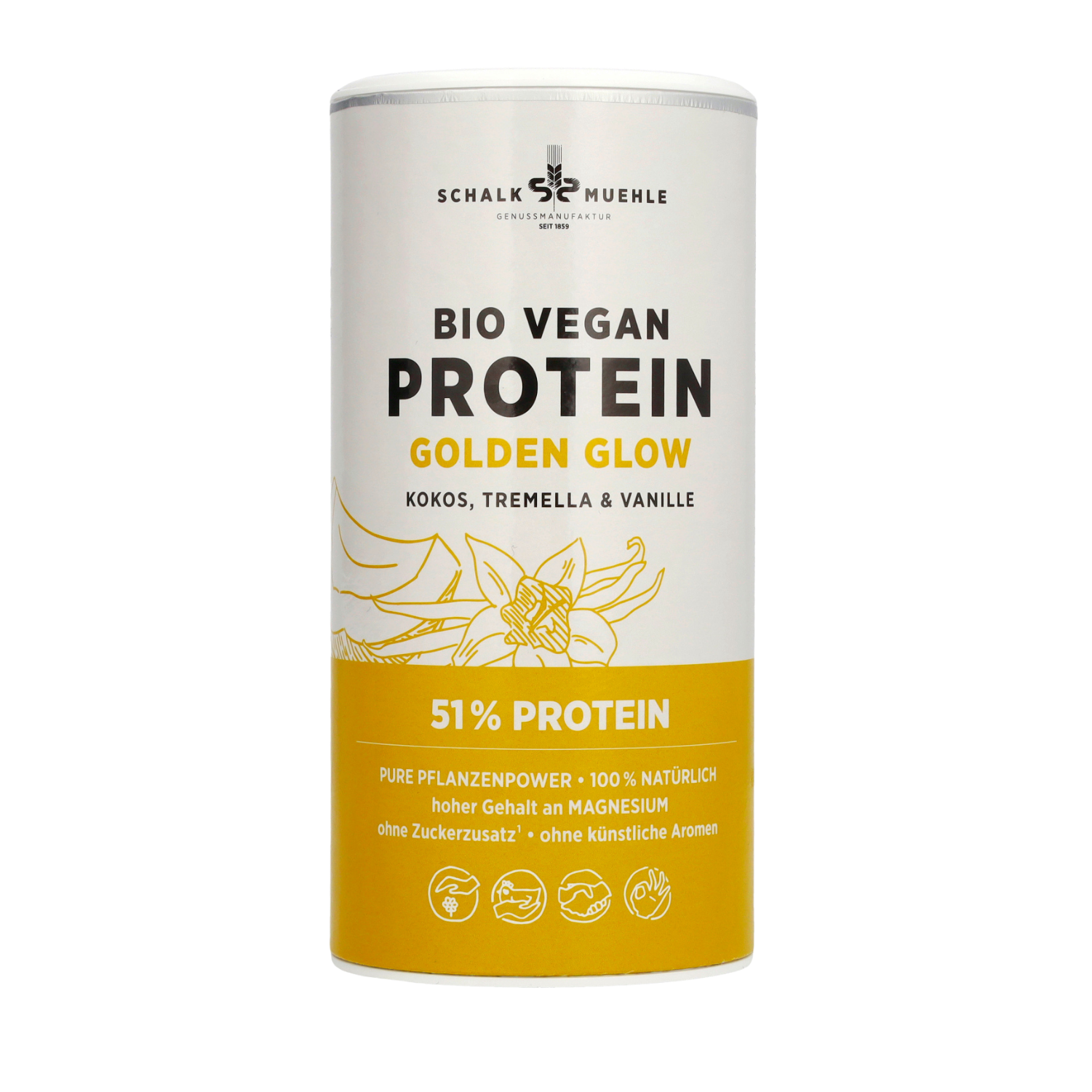 Organic protein powder mix Golden Glow with Tremella and Vanilla