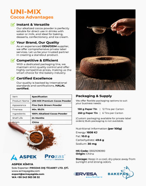 UNİ-MİX Alcalized Cocoa Powder