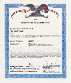 FDA certificate