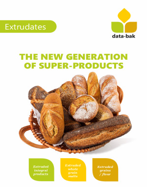 Extruded cereals for bakery industry