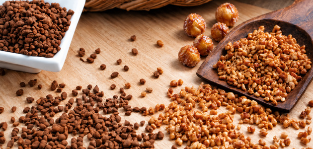 Caramelised chopped nuts