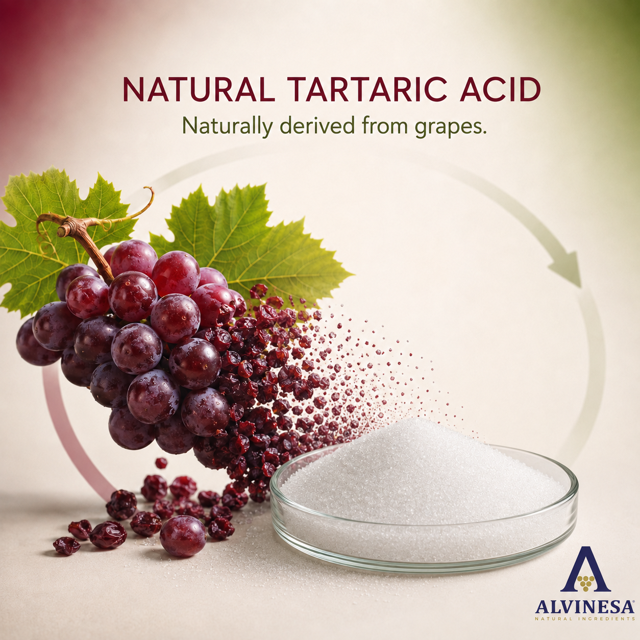 Natural Tartaric Acid from grape