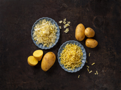 Potato squares & shreds