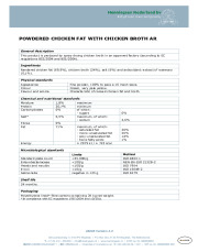 28005 Powdered chicken fat with chicken broth AR