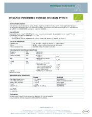 26310 Organic dehydrated milled cooked chicken Type H