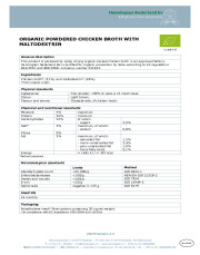 26329 Organic powdered chicken broth with maltodextrin