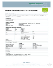 23381 Organic dehydrated milled cooked veal