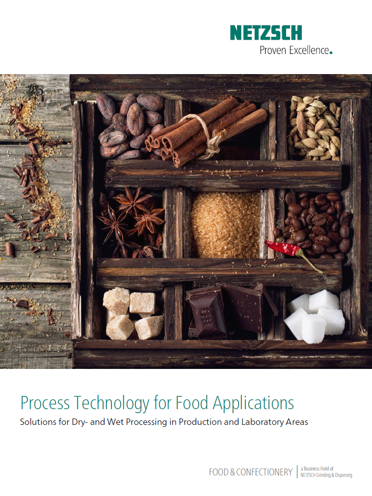 NETZSCH – Your Partner for Food Applications: Solutions for Dry- and Wet Processing in Production and Laboratory Areas