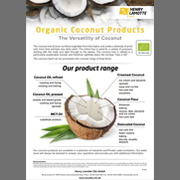 Organic Coconut Products -  oils, flour and creamed coconut