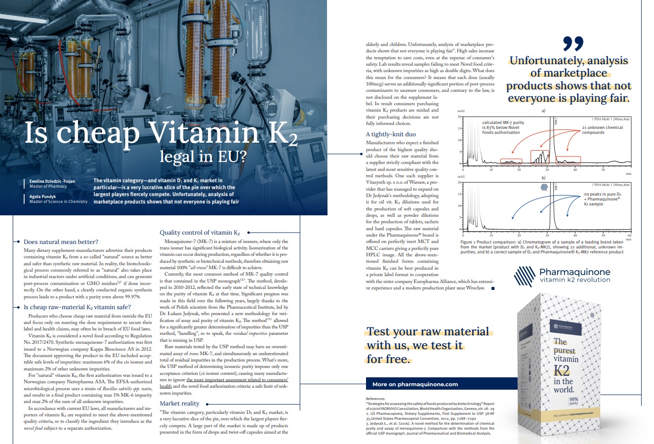 Is cheap Vitamin K₂ legal in EU?