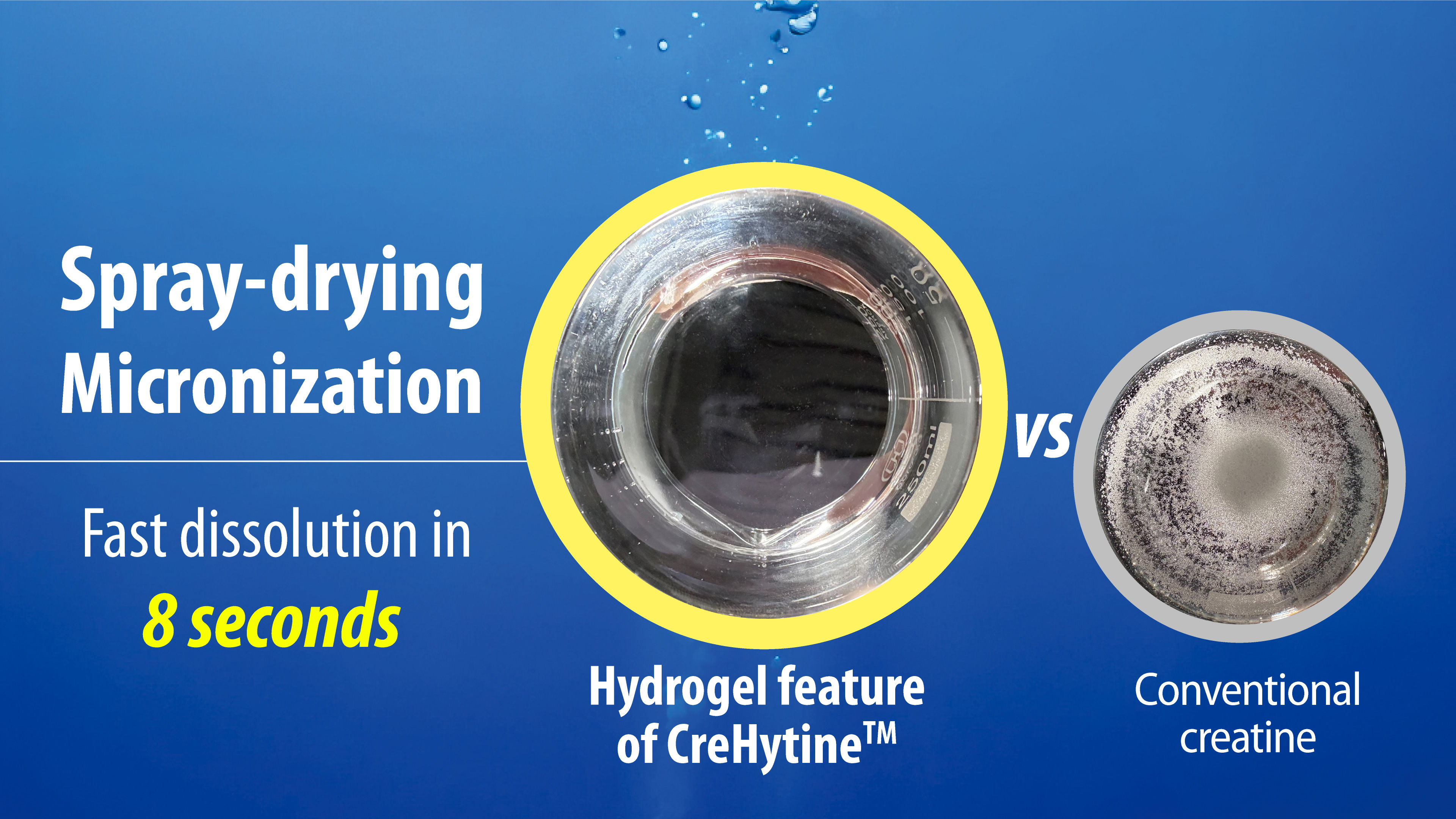 Excellent Water Solubility - CreHytine™ Instant Creatine Monohydrate