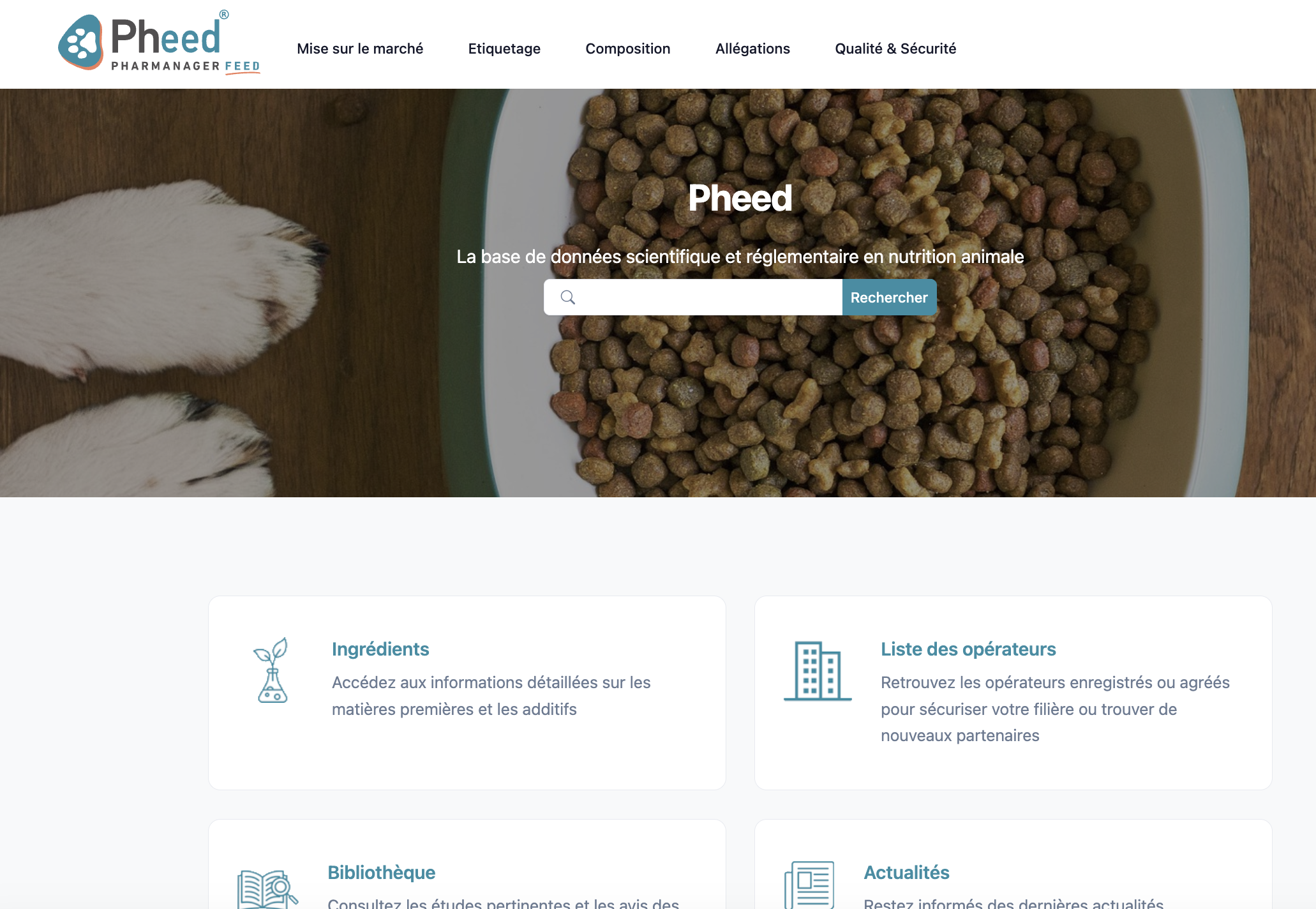 Pheed®: The scientific and regulatory database for animal nutrition