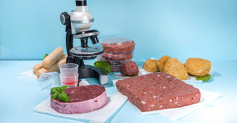 Pictured: Lab-grown meat alternatives | © AdobeStock/ricka_kinamoto