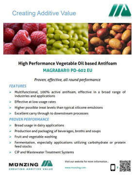 Vegetable Oil Based Antifoam for Food Processing