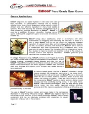 Edicol Food Grade Guar Gums Brochure