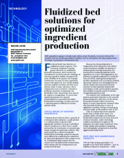 Fluidized bed solutions for optimized ingredient production