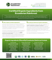 Organic Ingredients Tearsheet