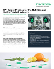TPR Tablet Presses for the Nutrition and Health Product Industry